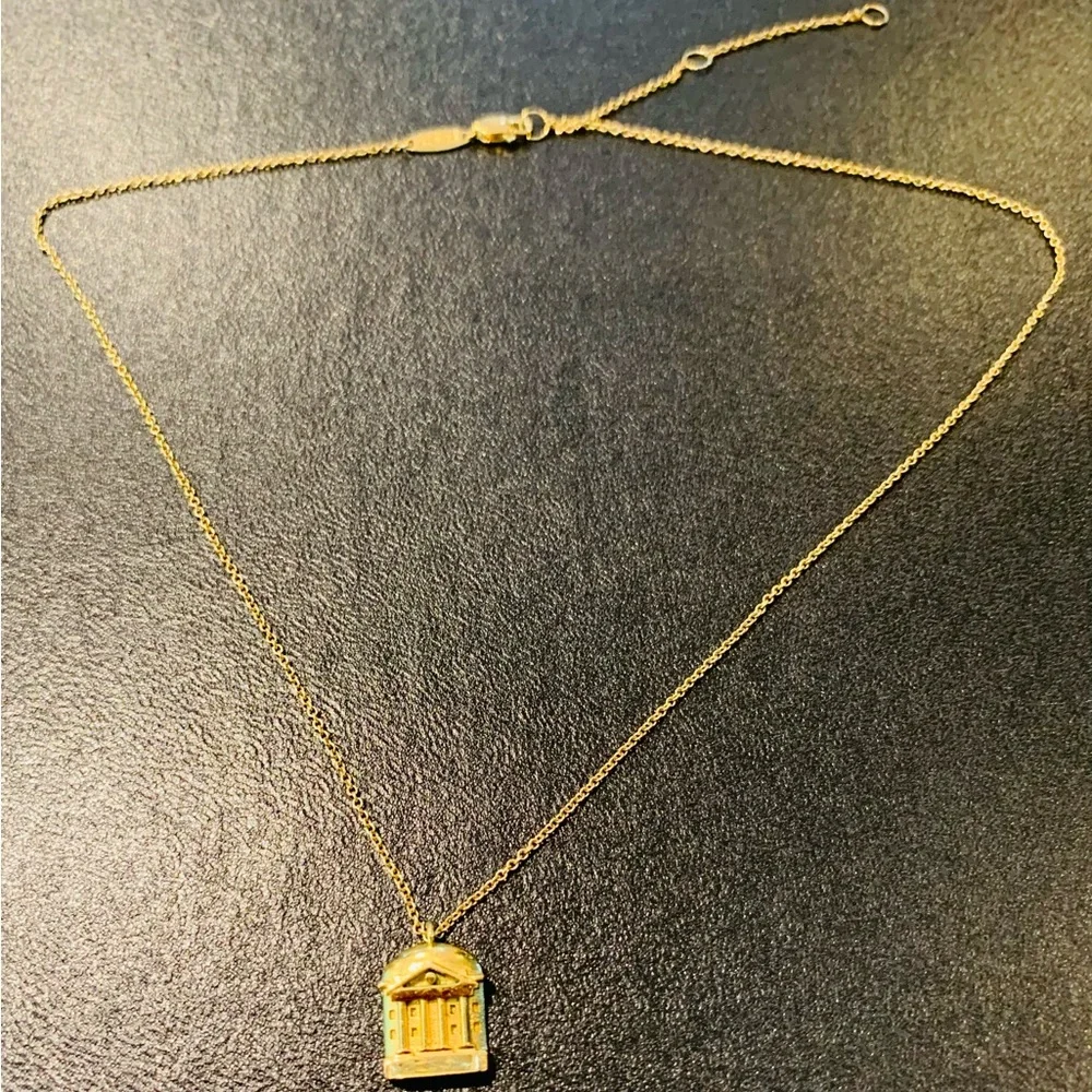 Gold 12k UVA U of Virginia Dome Rotunda Pendant Necklace - Kyle Cavan - Picture 4 of 9